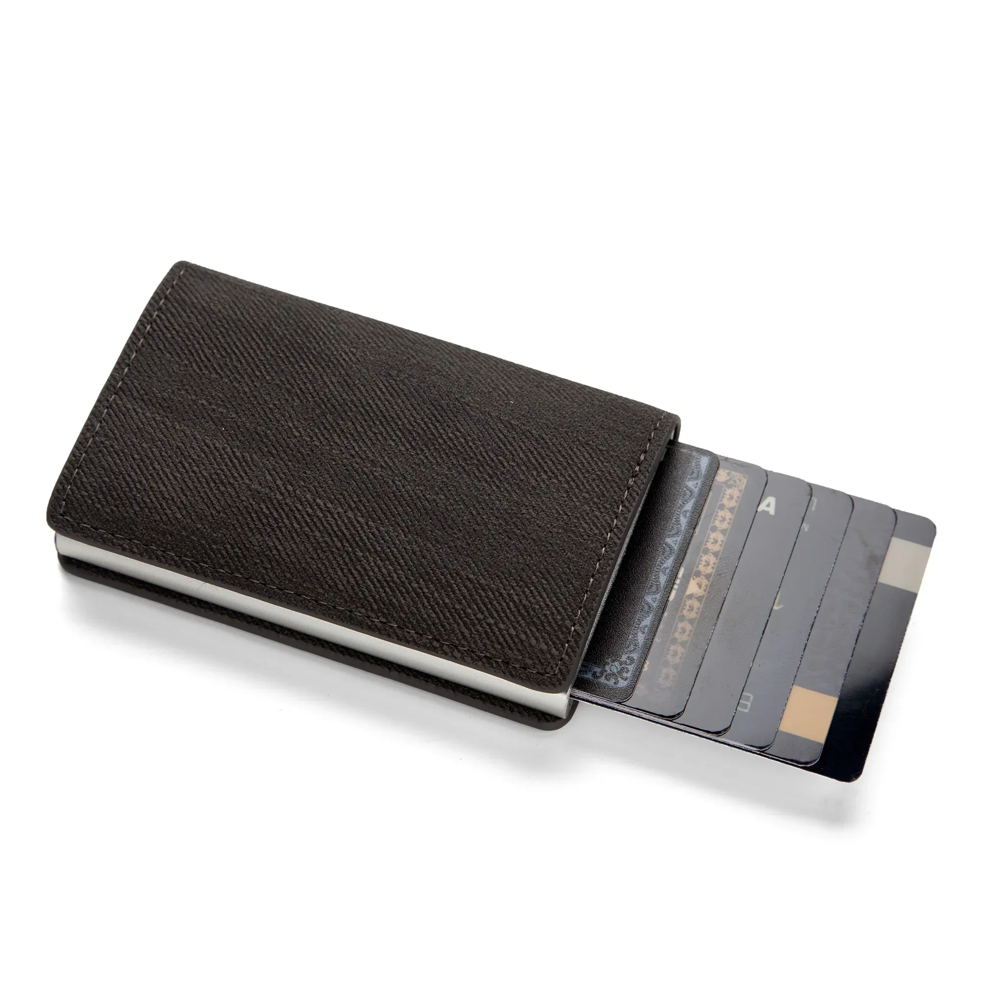Diebstahlsichere RFID-Kreditkartenhülle, minimalistische Geldbörse, schlanke Kartenhülle, Kartenetui aus PU-Leder für Damen und Herren, Organizer. – Detail 11