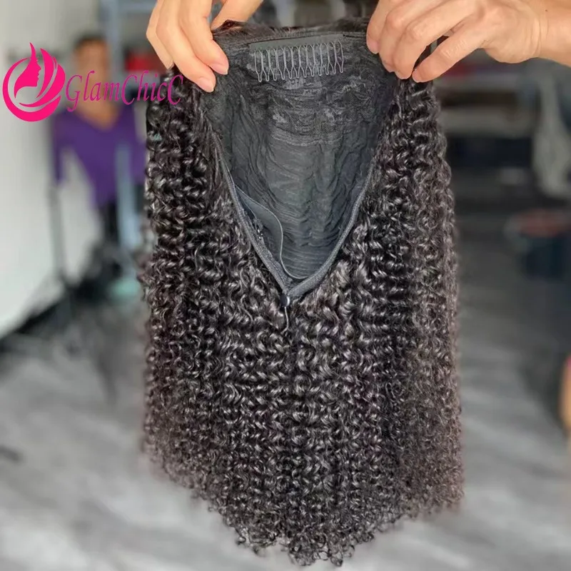 12A 200% الكثافة 16 بوصة شعر بشري مجعد مع الانفجارات غلويليس الباروكات للنساء 230 جرام البرازيلي ريمي شعر أسود طبيعي بوب الباروكات