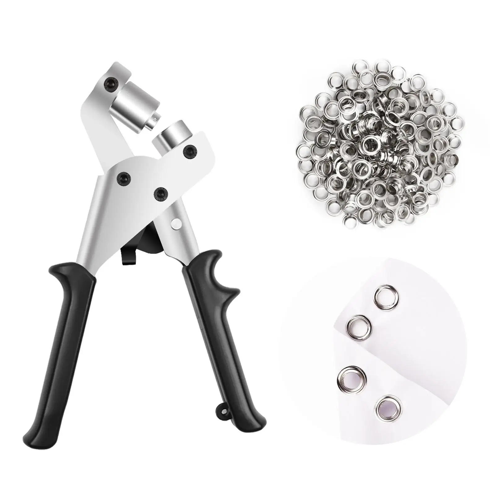 Eyelet Plier & 500 Eyelets, Grommet Kit Eyelet Tool Eyelet Punch Leather Eyelet Plier Eyelets for Fabric