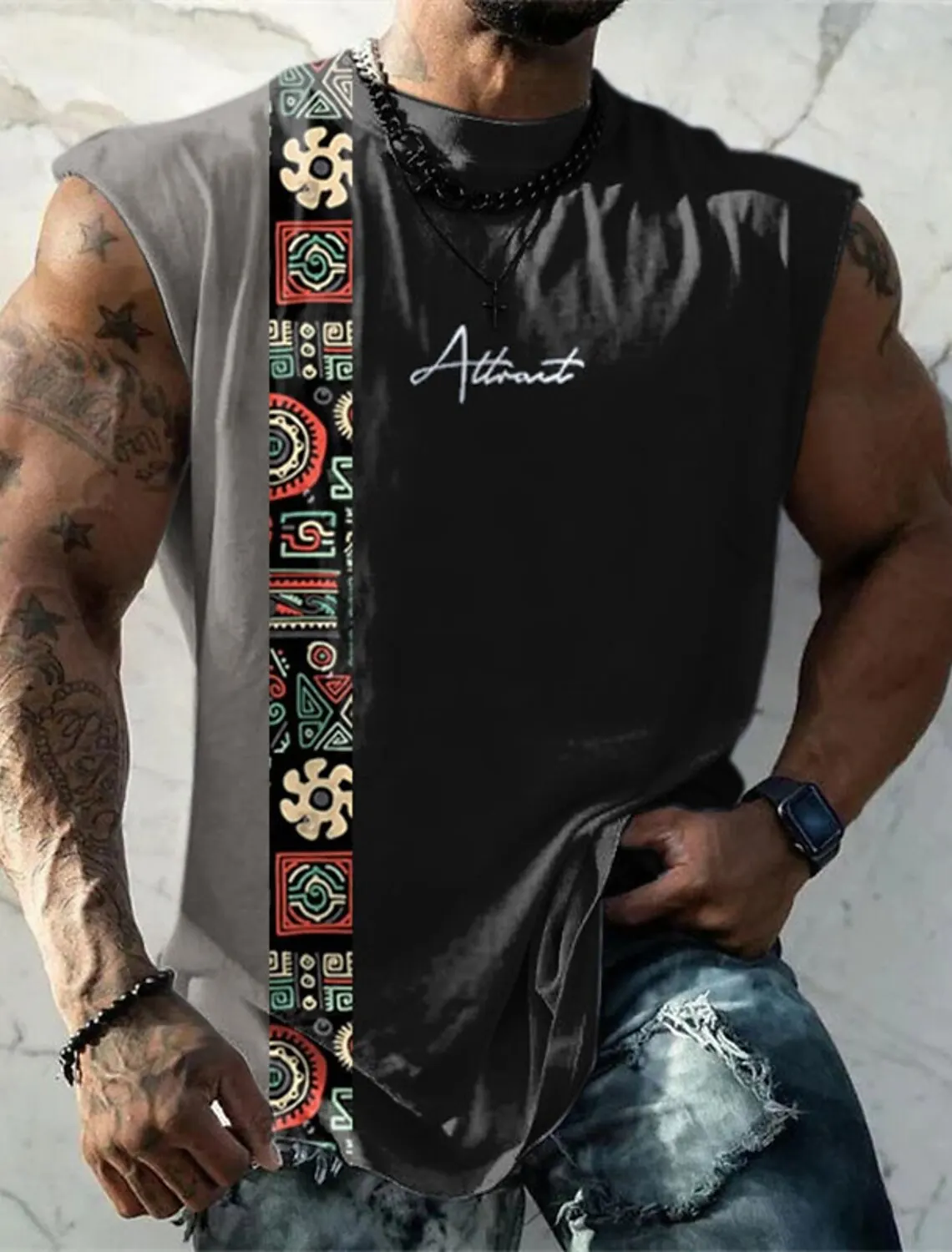 2023 Men's Quick-Drying Undershirt Bodybuilding Sports Gym Workout Four Seasons Clothing Men's Sleeveless Muscle Classic Shirt image 2
