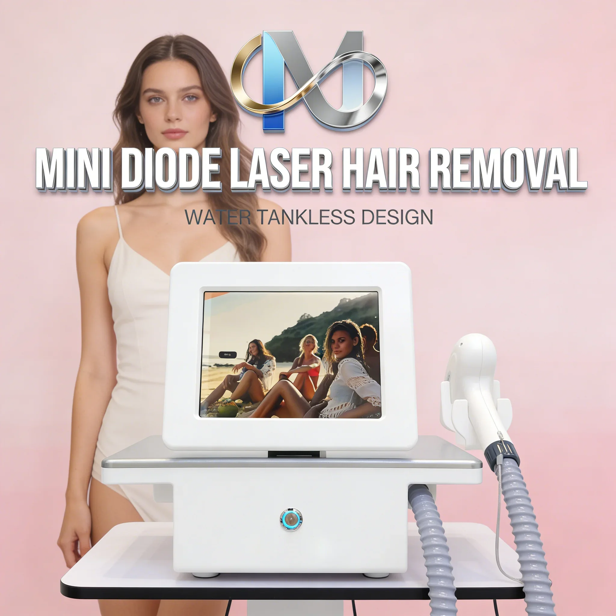 4000W High Power 808nm Diode Laser Hair Removal Machine Ice Titanium Painless Permanent Hair Removal Device External Water Tank