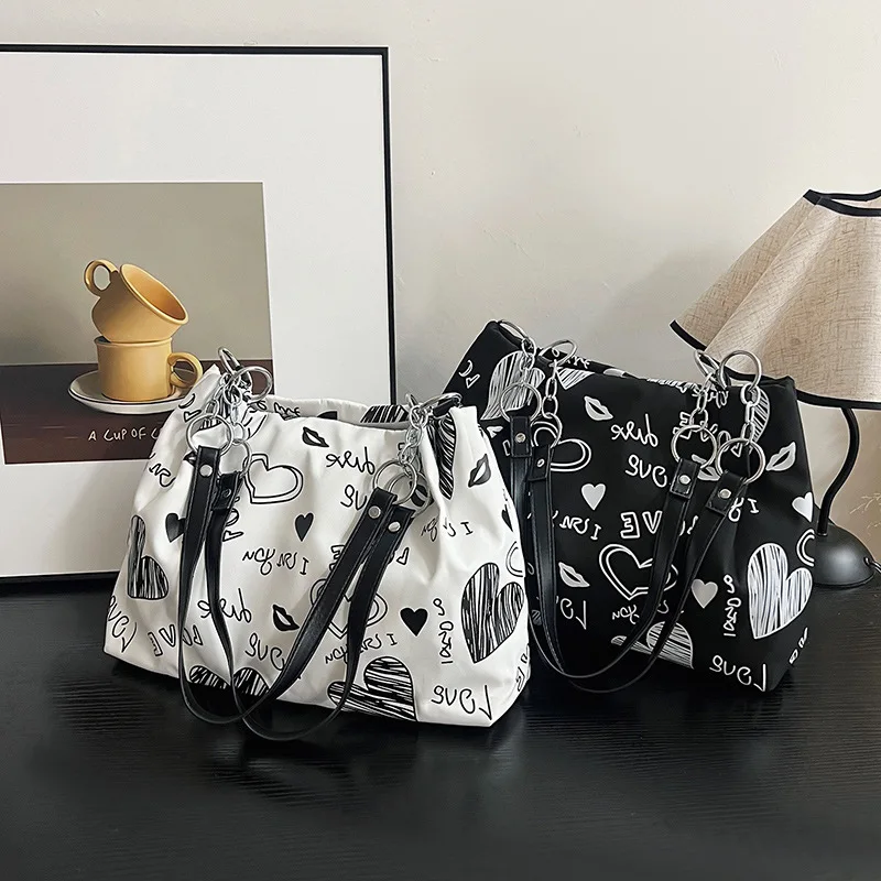 New Street Style Tote Bag - Trendy Print Shoulder Bag for Women - Large Capacity Fashion