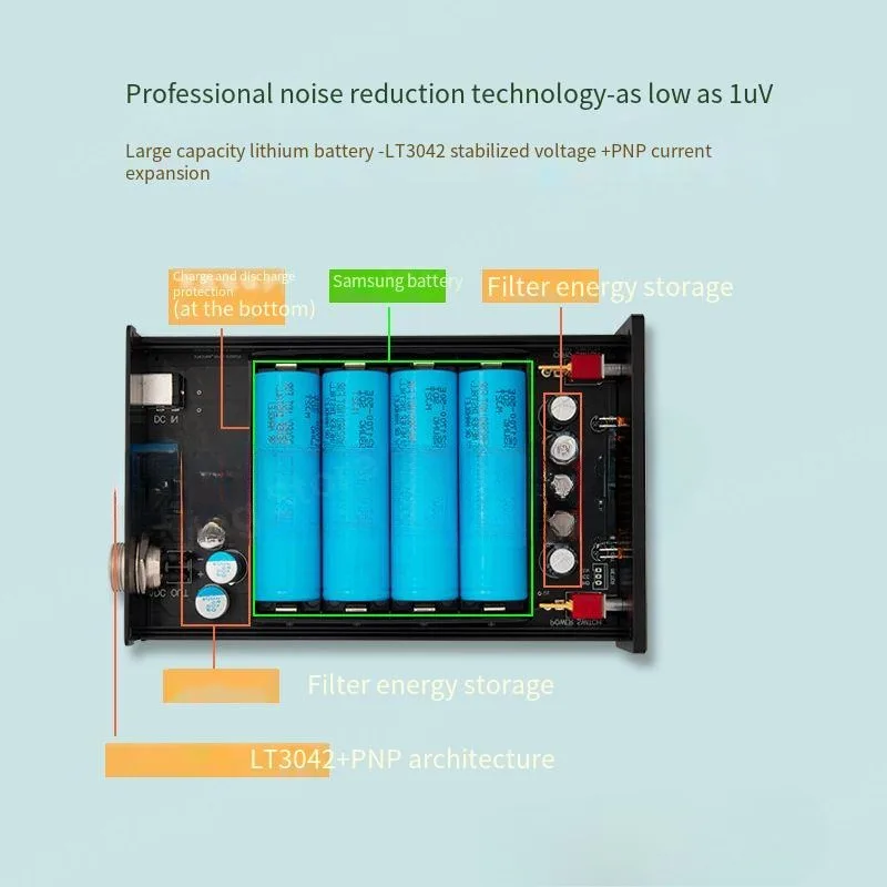 Audio-regulador lineal LT3042 alta precisión, dispositivo bajo ruido, 12V, 2a, CC, alimentación por batería