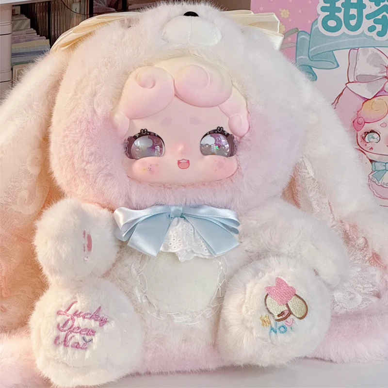 LuckyDeerNai الحلو الشاي الأرنب 600% سلسلة صندوق أعمى دمية LuckyDeerNai الفينيل الوجه صندوق غامض لطيف الأرنب أفخم مفاجأة حقيبة اللعب