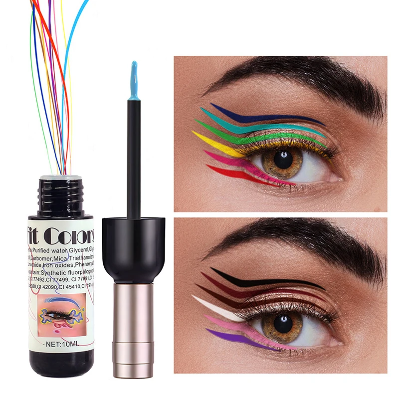 Rotwein flasche Eyeliner bunte Flüssigkeit wasserdicht und farblos super fein Bürsten kopf Eyeliner flüssiges Halloween Bühnen Make-up