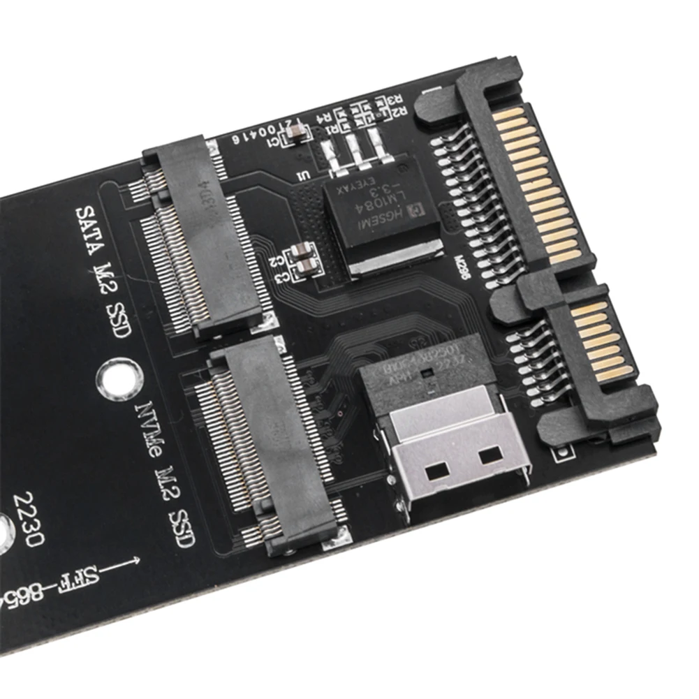 Adapter M.2 na SATA SFF-8654 na M2 NVME SSD 22Pin SATA na M2 Konwerter kart rozszerzeń Riser Board Pasuje do płyty głównej komputera stacjonarnego
