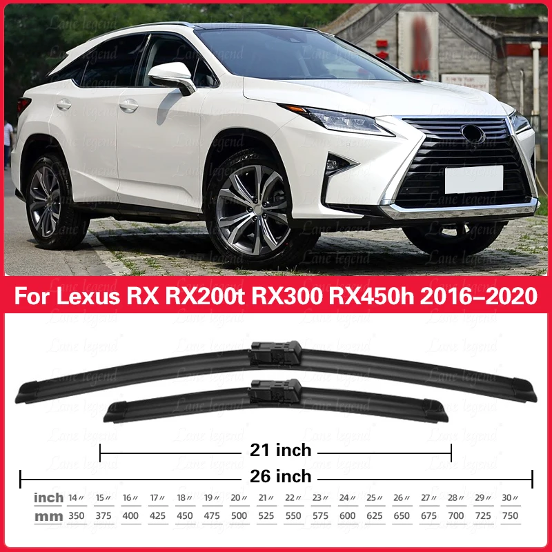 

for Lexus RX RX200t RX300 RX450h 2016 2017 2018 2019 2020 Car Wiper Blades Front Window Windshield Car Accessories 300 200t 450h