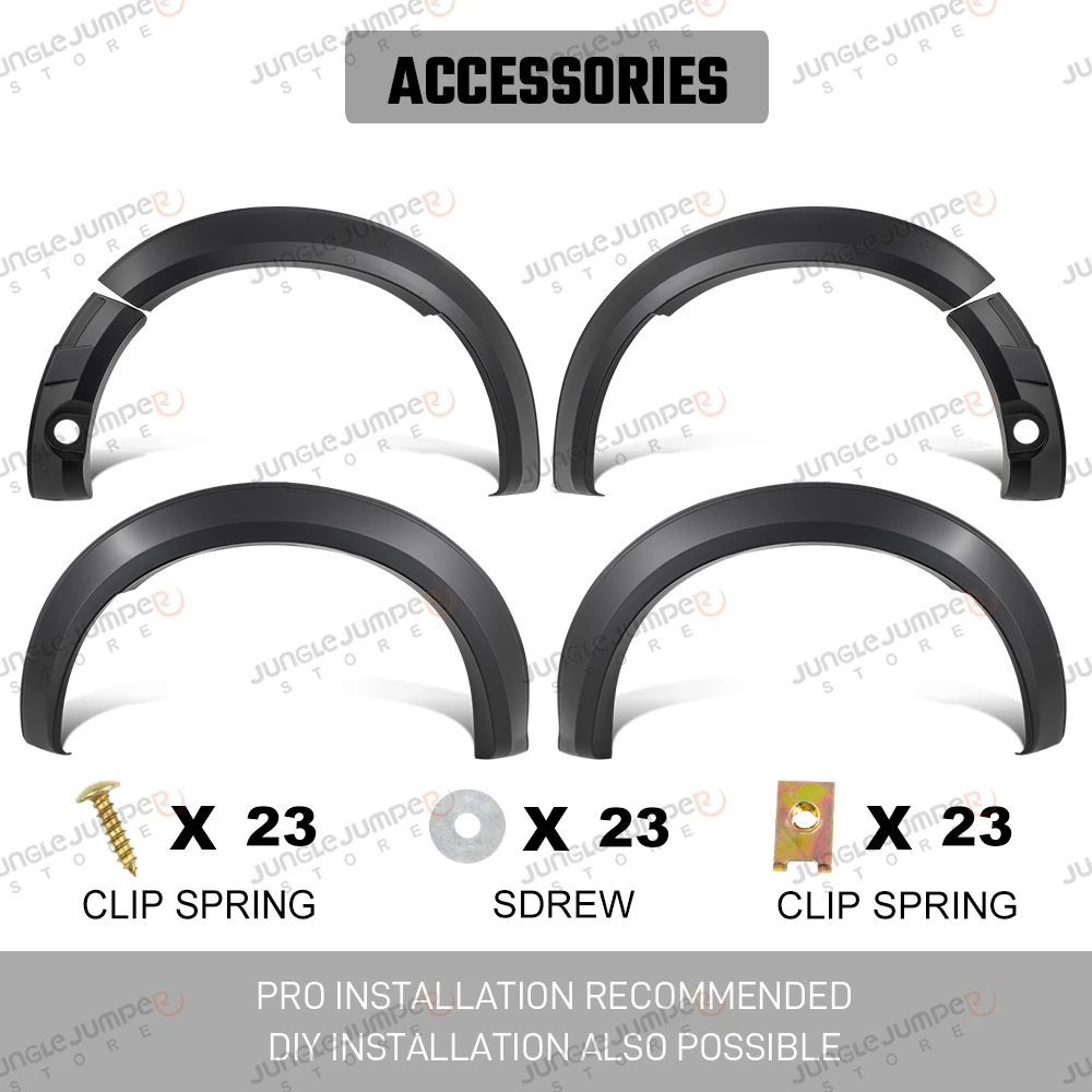 Fender Flares Wheel Arch For Ford Ranger Next Gen 2023 2024 2025 2026 Wildtrak with Parking Sensor Fender Flares Extend 6PCS SET