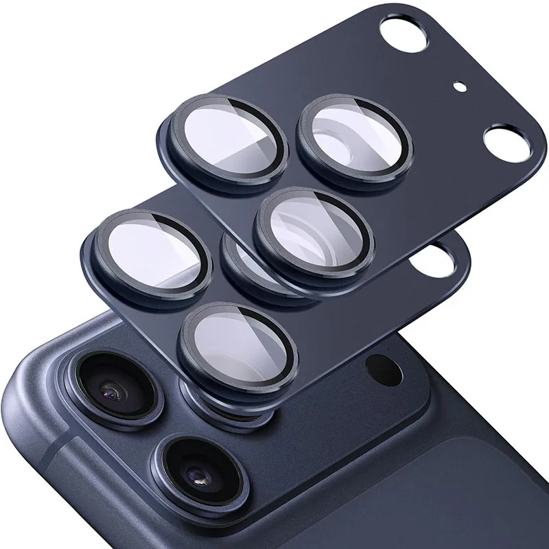 Metal Tempered Glass Rear Camera Screen Cover For iPhone 17 Pro Max 17Pro Camera Lens Protector Strong Adsorption Case-Friendly