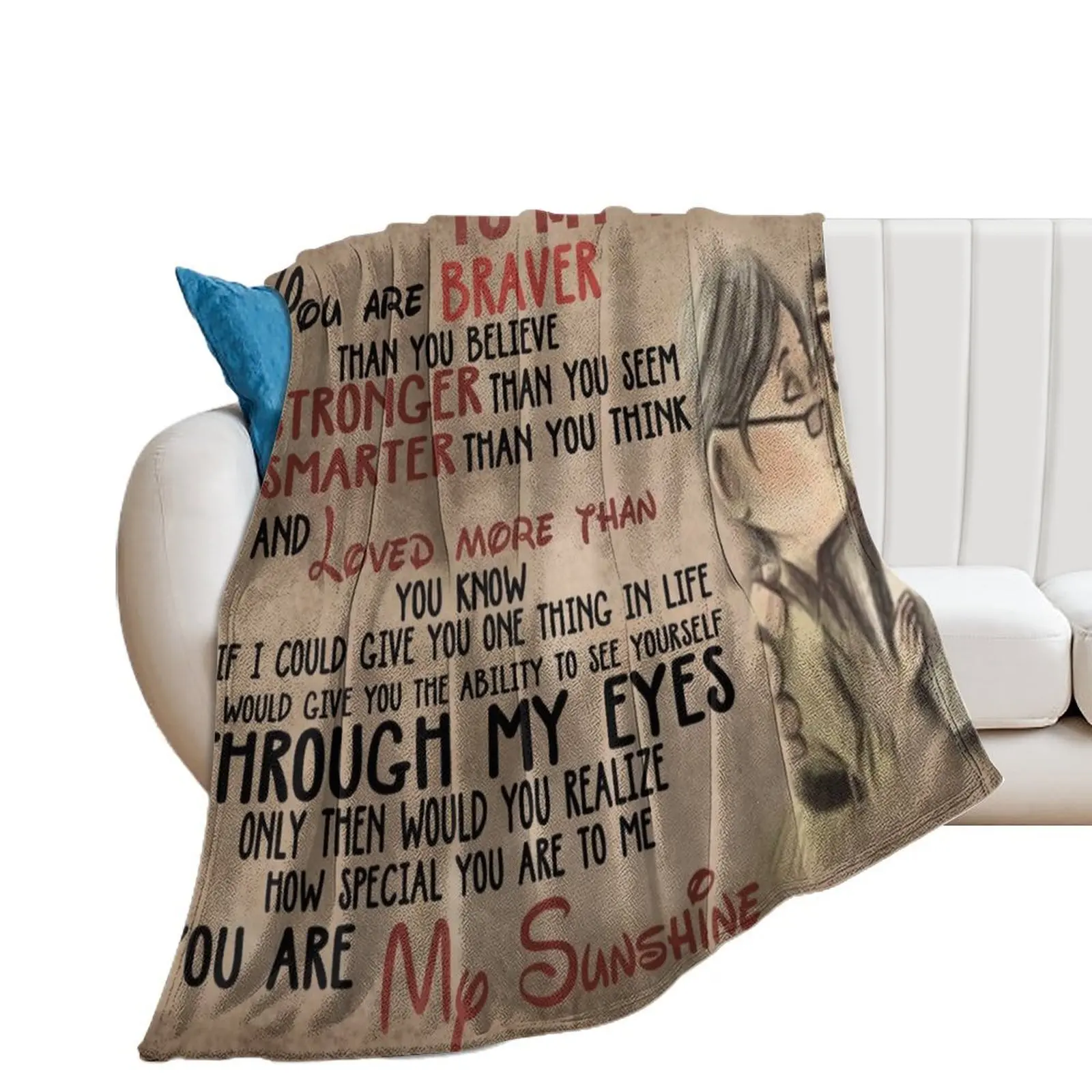 

UP To My Wife Throw Blanket Moving funny gift warm winter Blankets