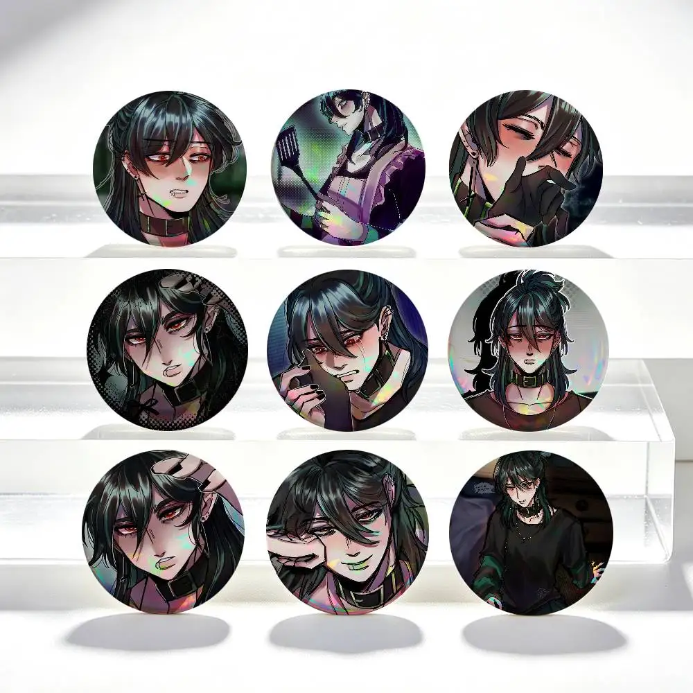 Game T-The Kid at The Back Sol Pins Y2K Funny Cartoon Badge Fashion Jewelry Accessories Round Snap-in Brooch on Backpack