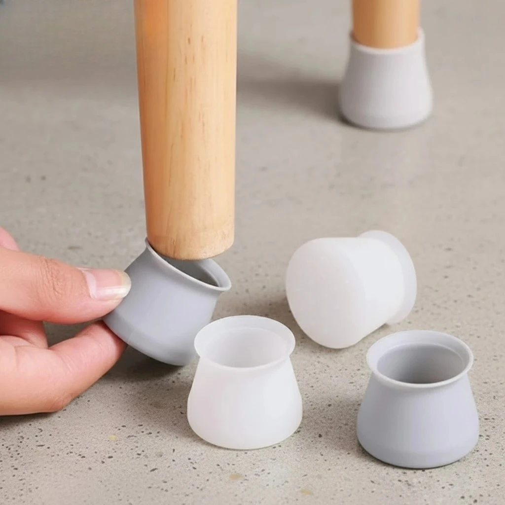 10-30PCS Non Slip Silicone Chair Leg Caps Quiet Furniture Floor Protectors Scratch Resistant Pads for Hardwood Tables Chairs