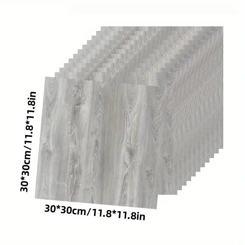 Thickened Self-Adhesive Floor Tiles Imitation Wood Grain Waterproof Non-Slip for Living Room Toilet Kitchen Home Floor Decor