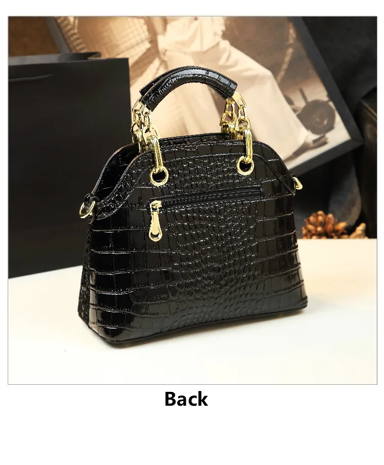 2024 New Fashion Crocodile Pattern Women\'s Bag Versatile, Elegant, Large Capacity Lace Handbag, Middle aged Mom\'s Bag