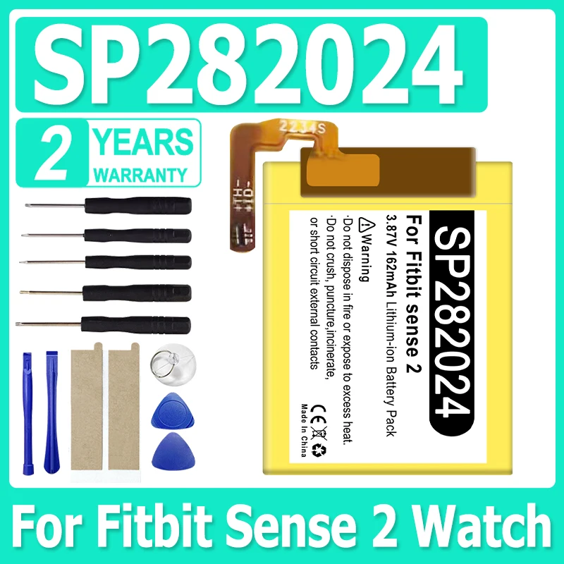 

SP282024 Аккумулятор 162 мАч 3,87 В для часов Fitbit sense 2, аккумуляторы + бесплатные инструменты
