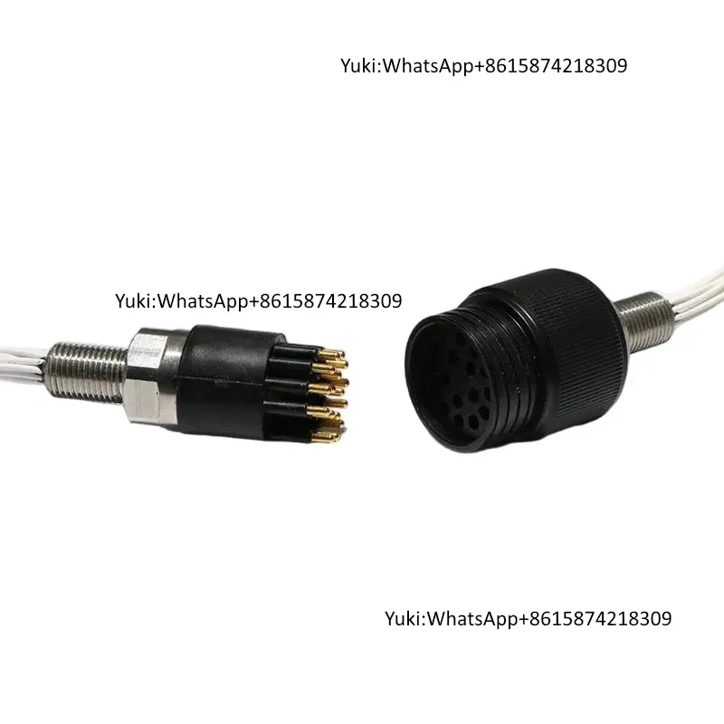 High Current Round Waterproof Connector with Brass Gold Plating