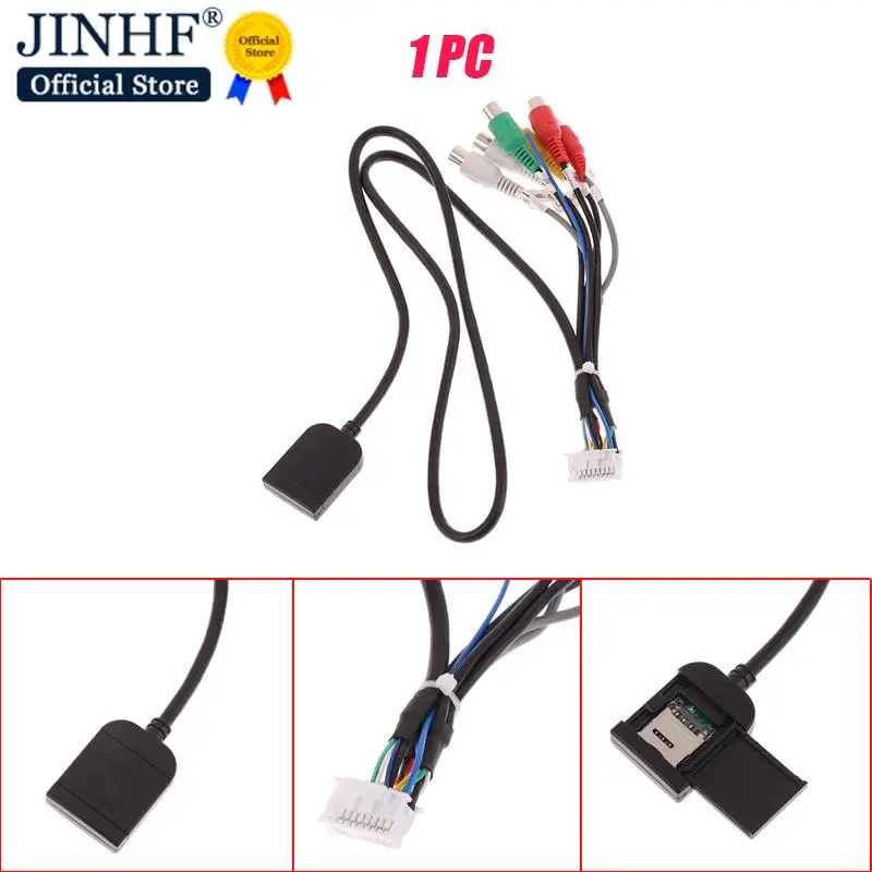 

20 P Plug Car Stereo Radio RCA Output AUX Wire Harness Wiring Connector Adaptor Subwoofer Cable 4G SIM Card Slot Car Radio Cable