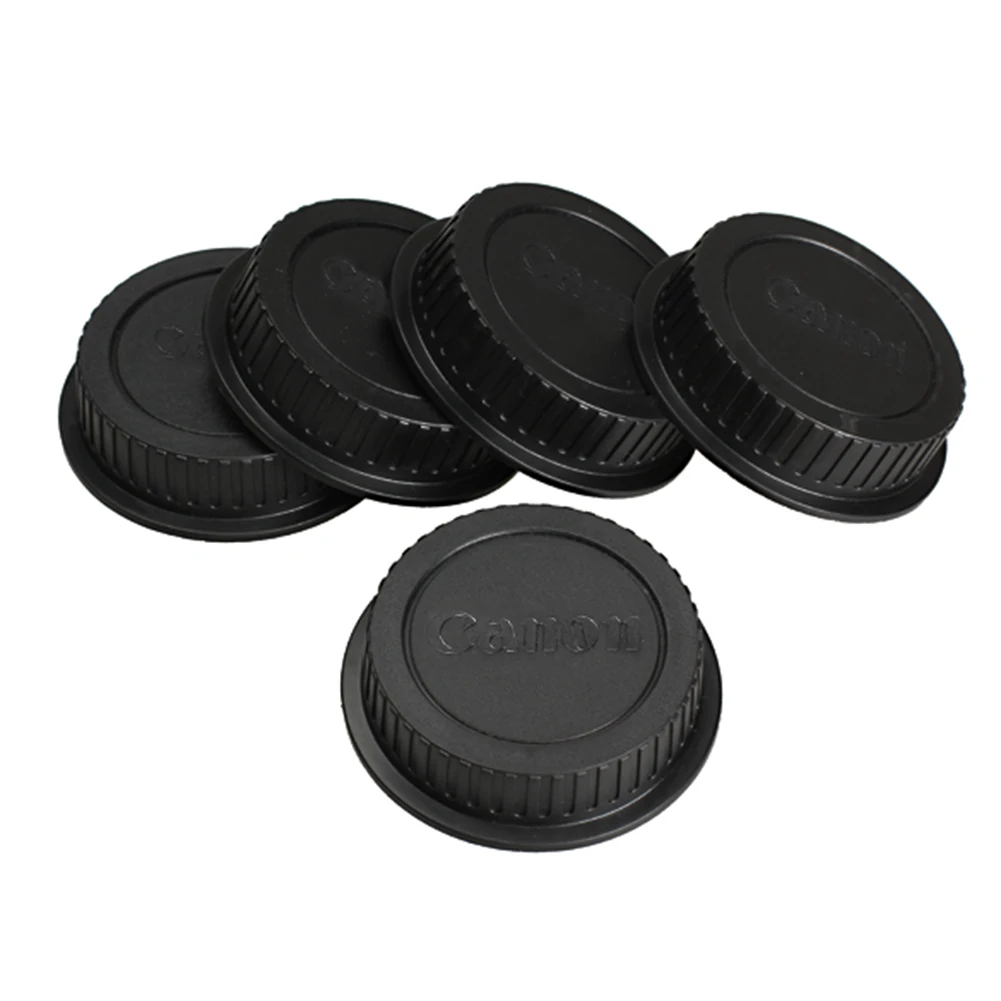 غطاء عدسة خلفية لكانون ef ، غطاء غبار سلسلة eos ، لون أسود ، 5 ks #5