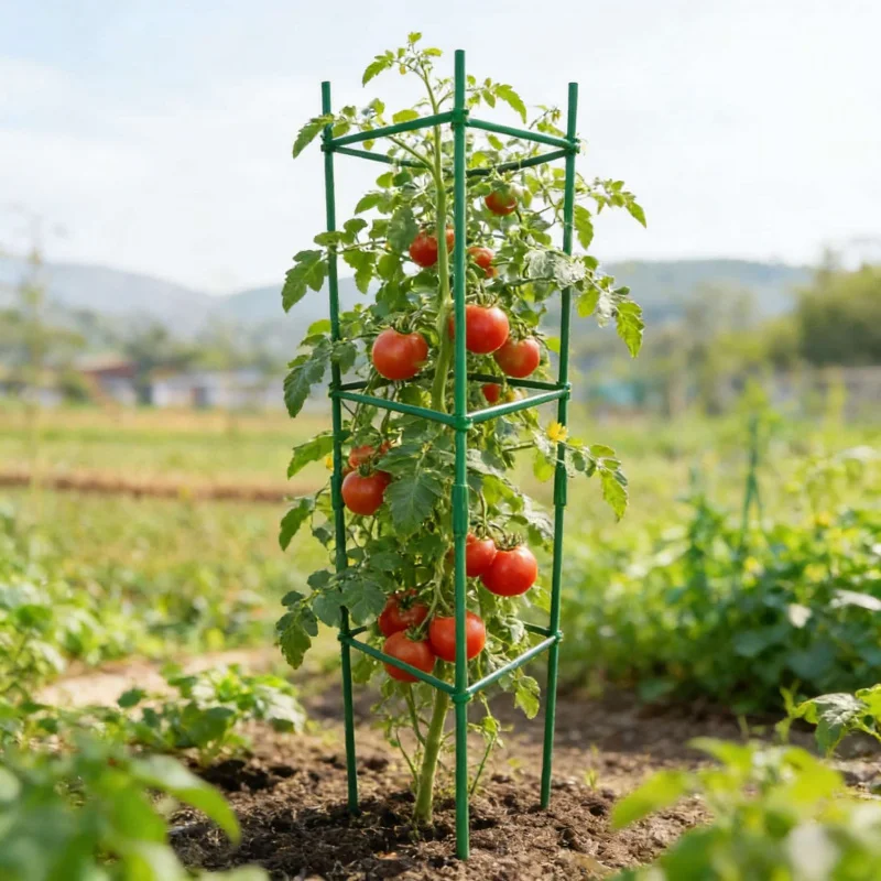 Tomato Cage51Inch Assembled Gardening Support Grid Rose Climbing Trellis Vegetable Fixed Frame Flower Plant Stand