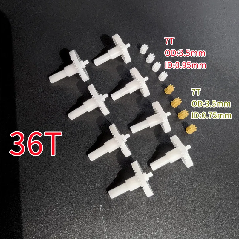 36 Tooth Large Gear+7 Tooth Motor Gear For E88 E88PRO E88MAX E525 E99 E99PRO P1 P5PRO K3 S1 P8 RC Drone,Motor Gear Parts