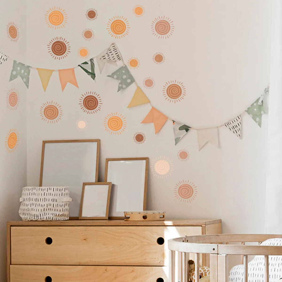 Sunflower Wall Sticker Set Self-Adhesive Room Decor for Kids Bedroom Living Room Easy Peel and Stick Background Upgrade