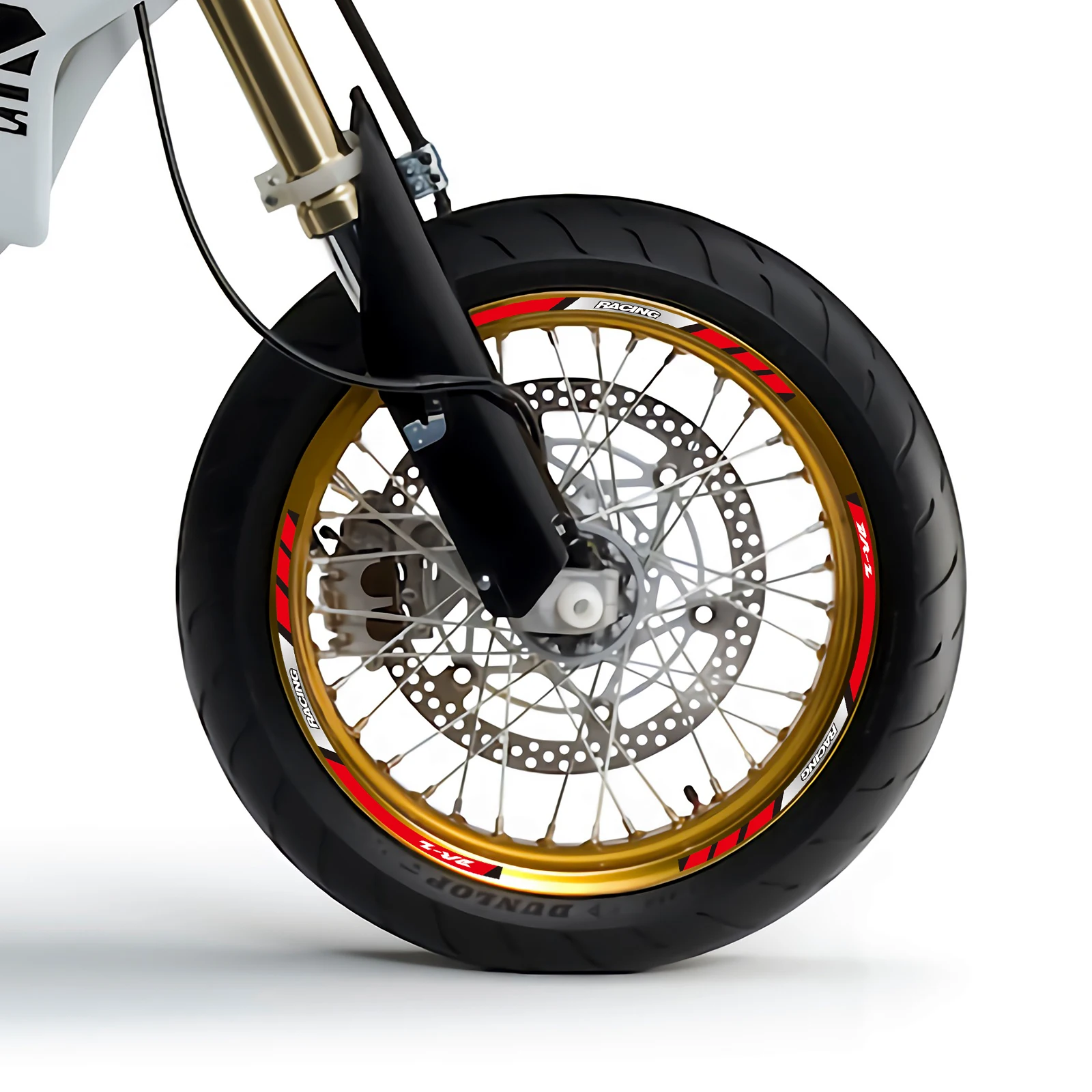Motorcycle DRZ Wheels Stickers Rim Tire Decorative Decals Reflective Stripe Set For Suzuki DRZ DR-Z400SM DRZ 400SM DR-Z4SM - view 4