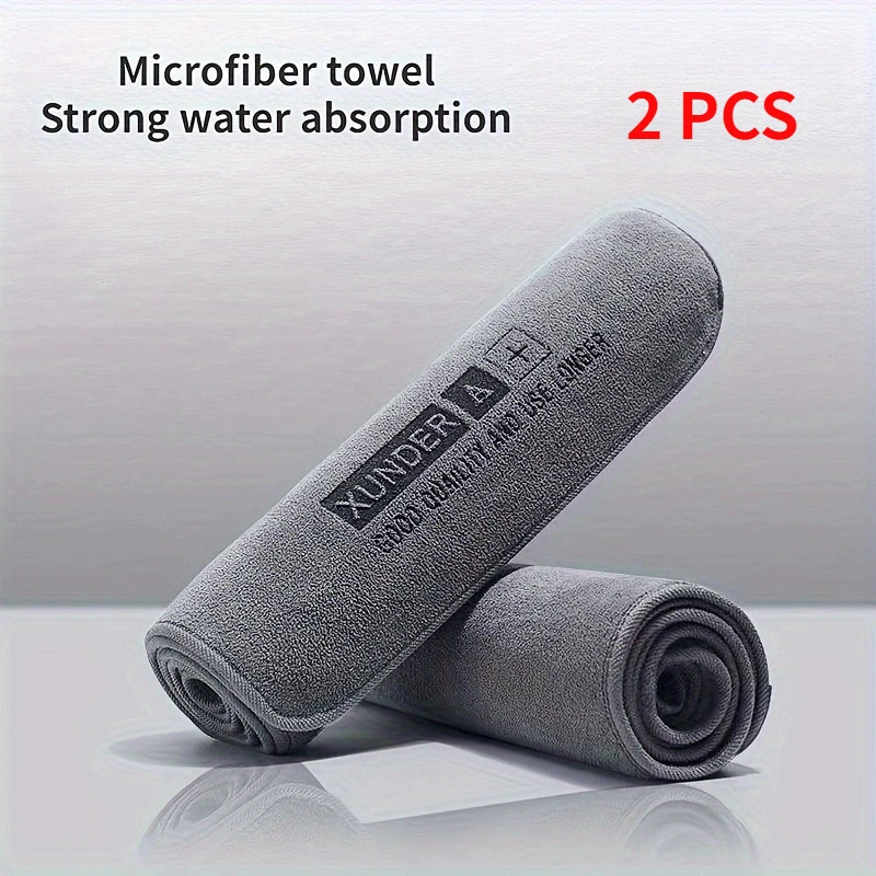 

2PCS High-end Microfiber Auto Wash Towel Car Cleaning Drying Cloth Hemming Car Care Cloth Detailing Car Wash Towel