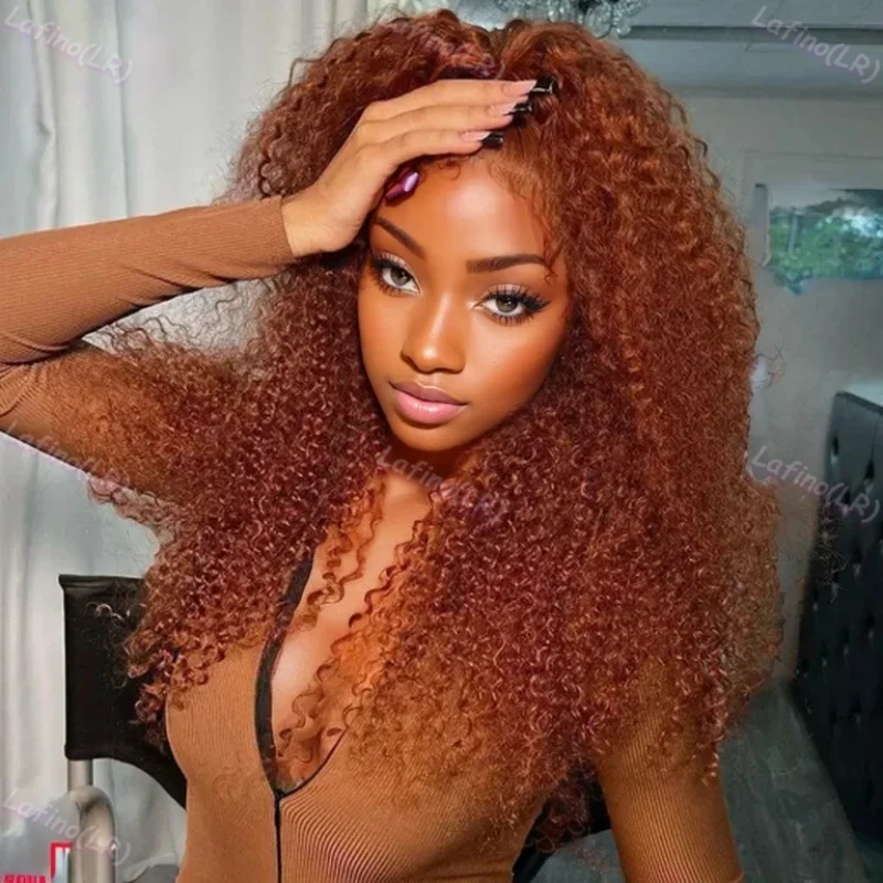 40-calowa luźna głęboka peruka Ginger Hd Lace Wig 13x6 Human Hair 13x4 Hd Transparent Lace Frontal Wig Water Wave Lace Front Curly Wigs