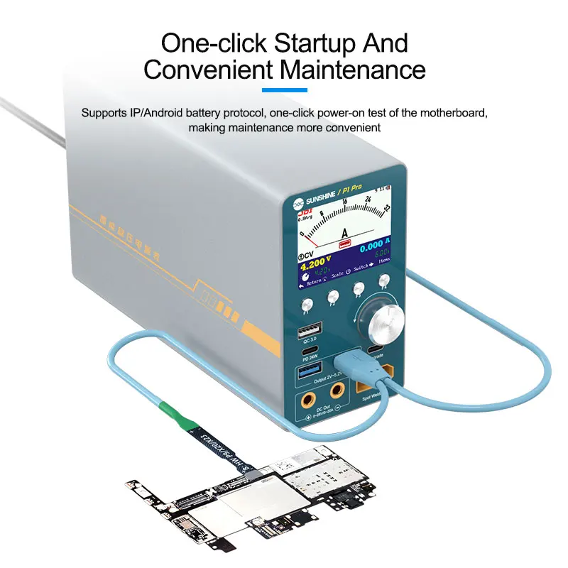 SUNSHINE P1 Pro Intelligent Stable Voltage Power Meter Burn battery spot welding QC/PD fast charging Boot power waveform display