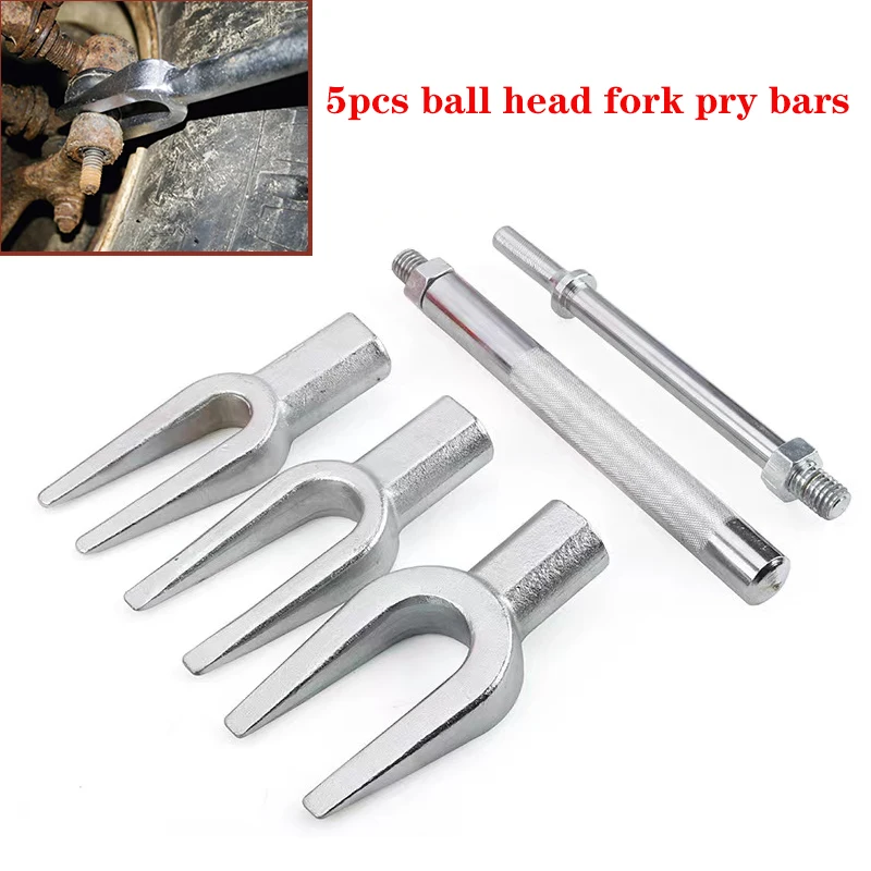 5Pcs Fork Crowball Head Removal Tool Car Ball Head Extractor Steering Arm Tie Rod Ball Head Remover Puller