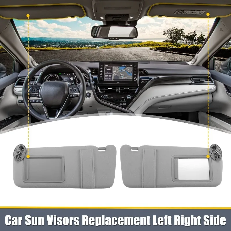 Sun Visor Without Light for Toyota Camry 2007 2008 2009 2010 2011 74310-06750-E0 74320-06780-B0 Driver Passenge Side