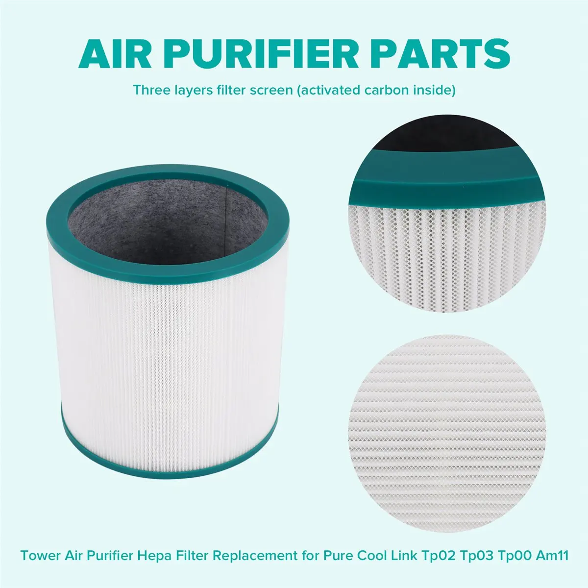 

Tower Air Purifier Hepa Filter Replacement for Dyson Pure Cool Link Tp02 Tp03 Tp00 Am11