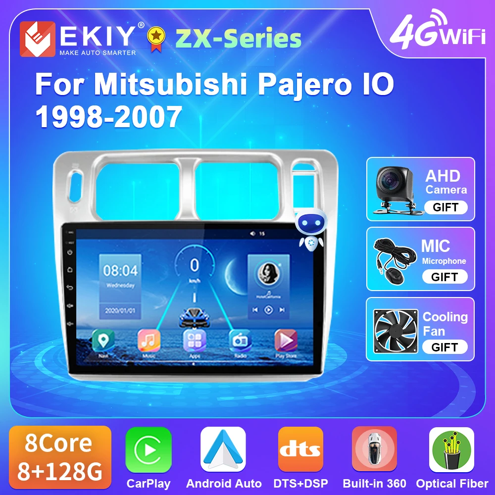 

EKIY Android 10 For Mitsubishi Pajero IO 1998-2007 Car Radio 4G WIFI Player Carplay Android Auto GPS Navigation 2 Din No DVD