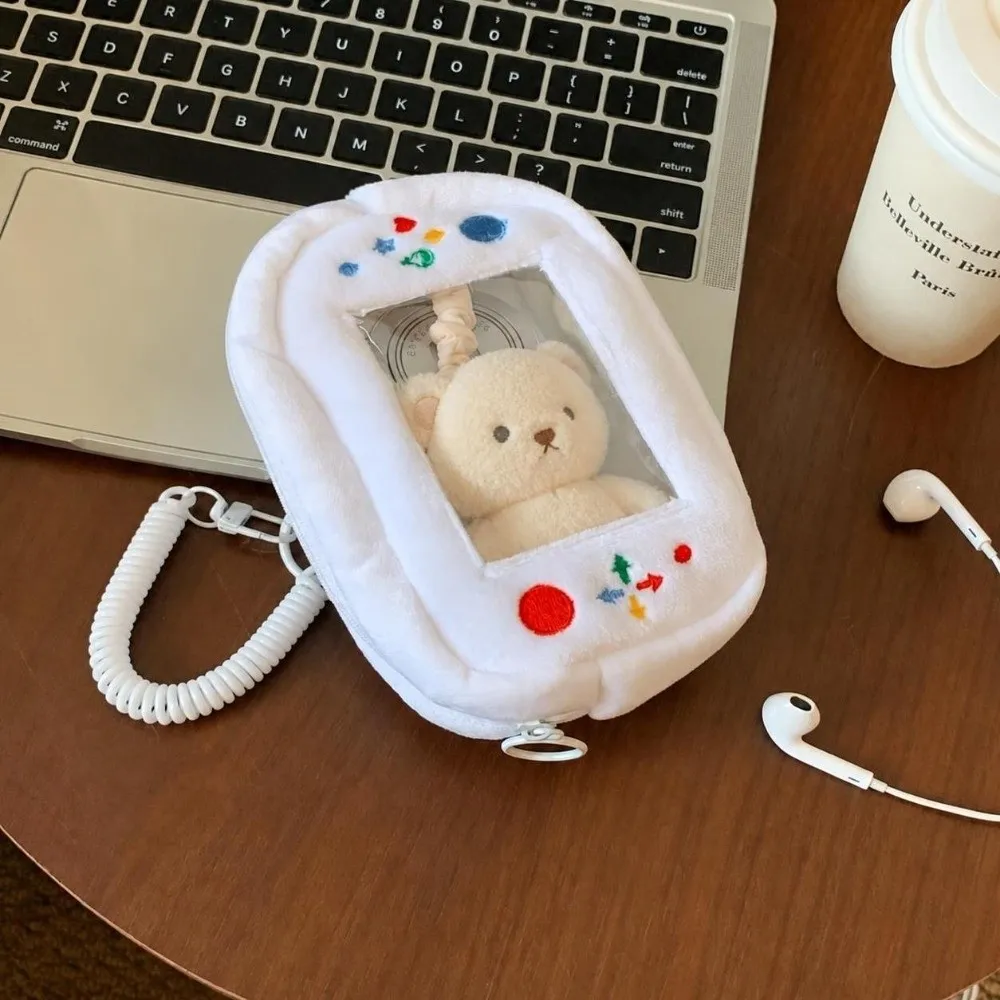 Portable Ita Bag Game Console Shaped Transparent Window Display Pouch Figure Storage Purse School Office