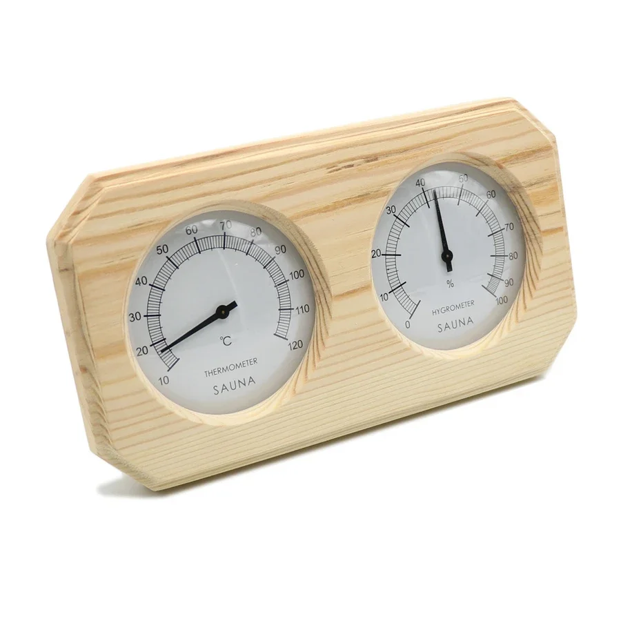 Sauna Wooden Thermometer And Hygrometer Double Sauna Wooden Hygrothermograph