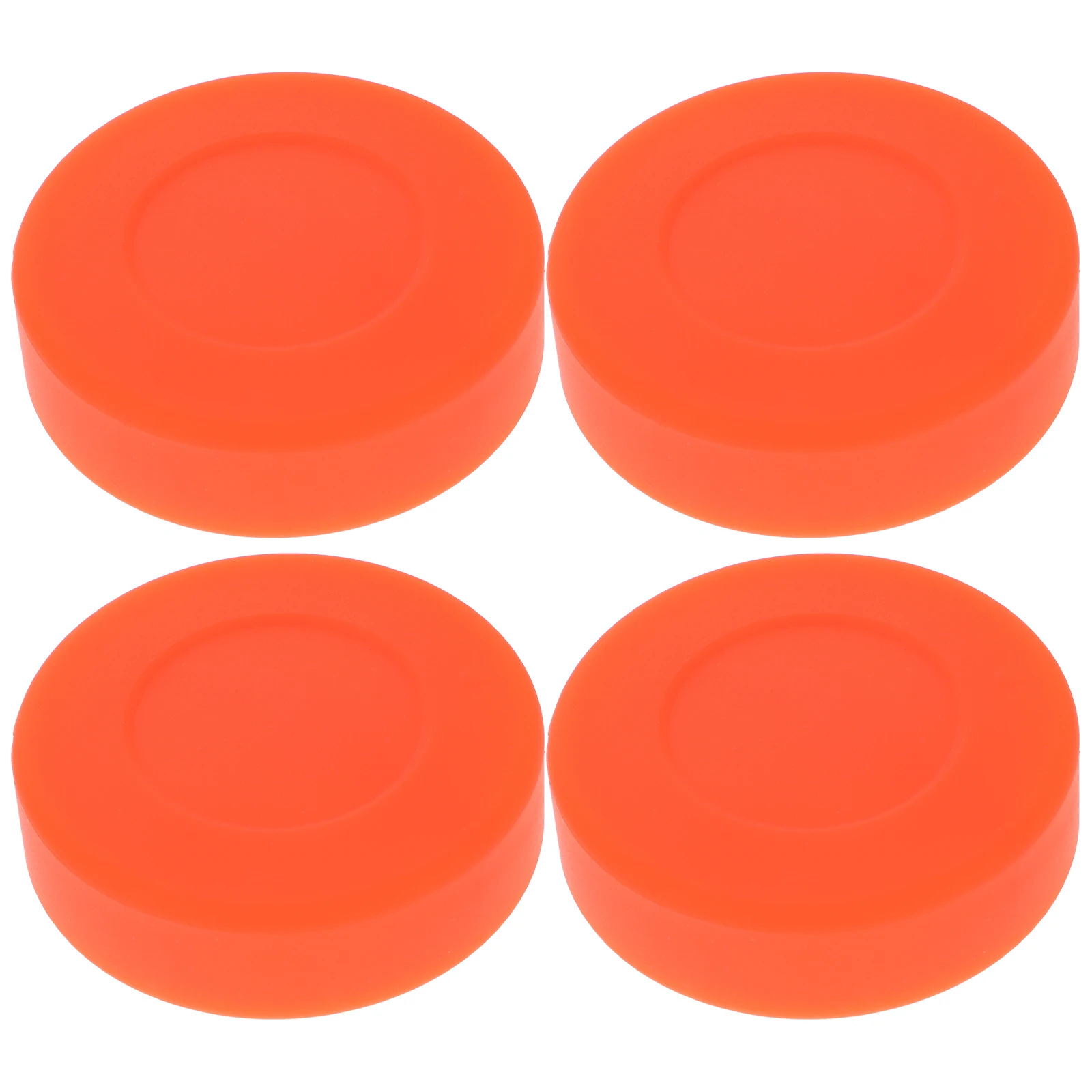 

4 Pcs Air Hockey Practice Ball Regulation Pvc Orange Training Hollow Rubber