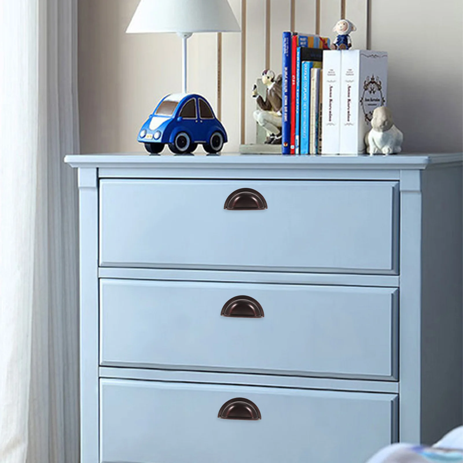 

2Pcs Aluminum Alloy Pull Handle Stylish Design for Cupboard Closet Cabinet Door Drawers Replacement Furniture Part Smooth