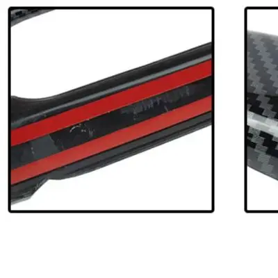 Carbon Fiber Style Door Handle Cover For Mitsubishi For Lancer EX For Evolution X For Evo 2008-2017 Left Side Keyhole ABS Trim D