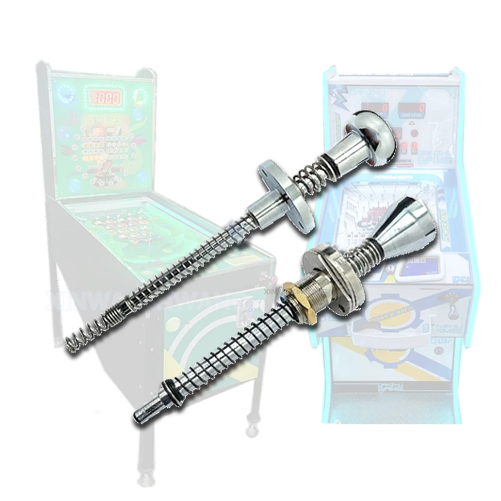 Metal Pinball Parts Launcher Mechanism Pull Rod Pusher Arm Catapult With Spring Shooter For Coin Game Machine Lucky Impact Beads