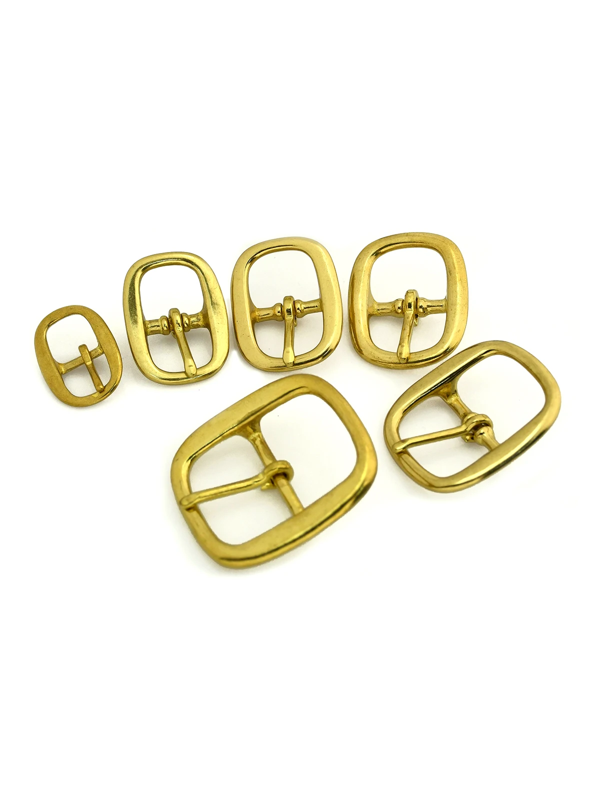Ottone Tri Glide Fibbia Della Cintura Medio Center Bar Fibbia Singolo Spille Ovale per il Mestiere Del Cuoio Della Cinghia Del Sacchetto Cavallo
