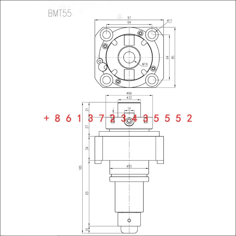 เครื่องกลึง BMT40 45 BMT55 BMT65 ป้อมปืนเครื่องมือผู้ถือเครื่องตัด 0 องศาขับเคลื่อน