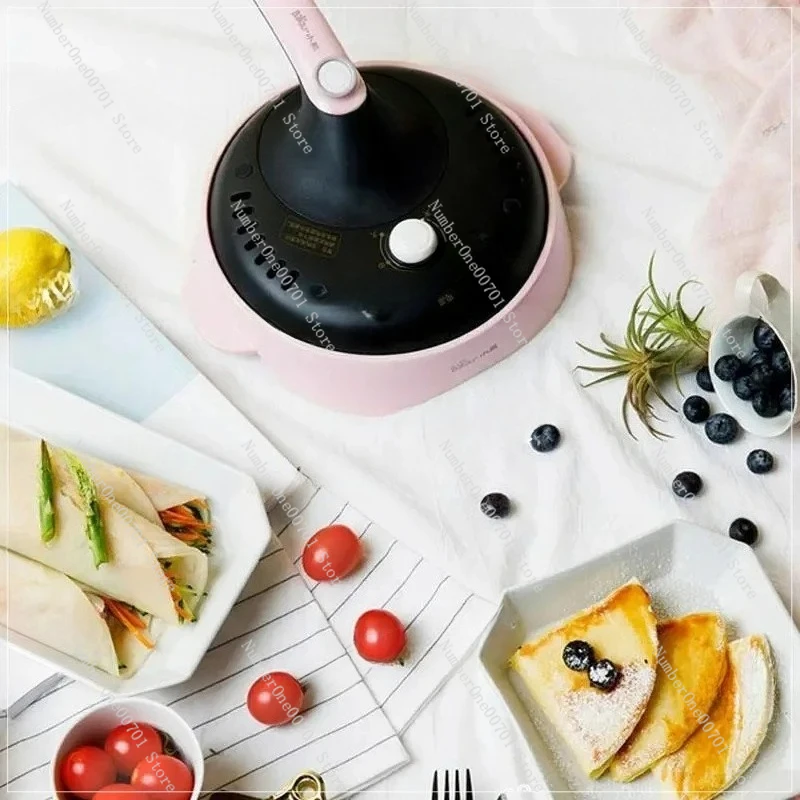 220V Auto Pancake Machine Household Small Biscuits Machine Roll Skin Spring Cake Electric Baking Pan Tortita Pancake Pan 600W