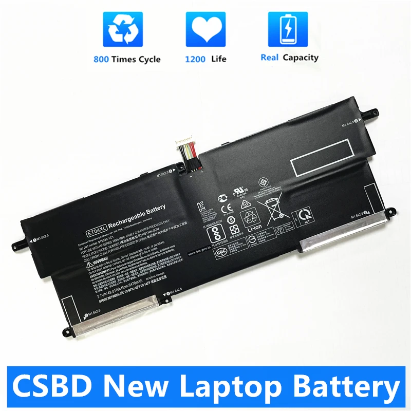 CSBD New ET04XL Laptop Battery Compatible with HP EliteBook X360 1020 G2 Series Notebook Battery ET04XL