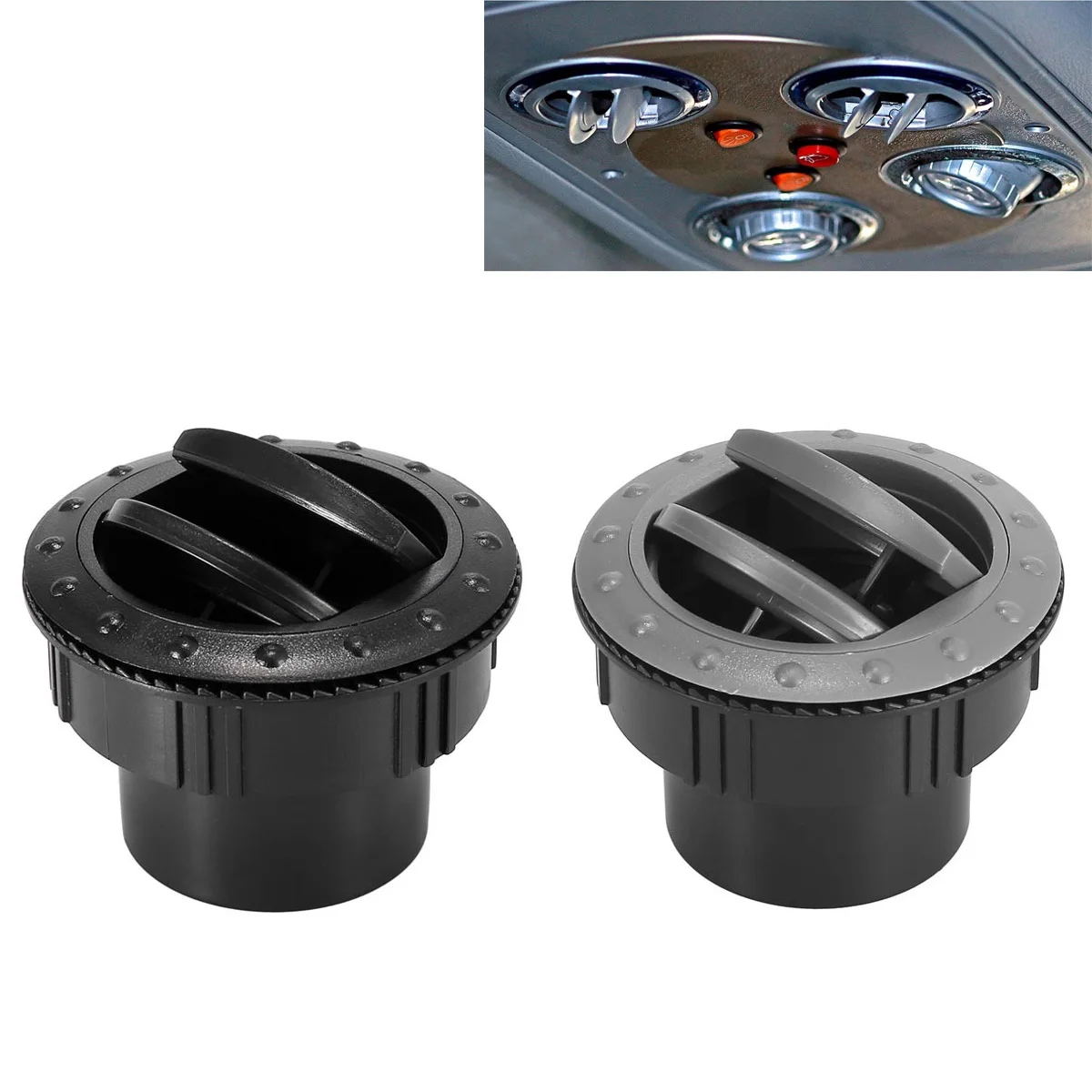 Rotatable Air Vent Outlet Round Air Conditioning Vent Car Air Conditioner Outlet for Bus RV Camper ATV A/C