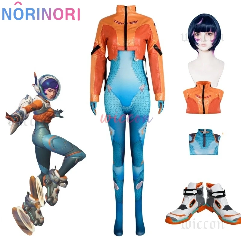 Overwatch 2 Juno Cosplay Costumes Wig Suit Fullset Shoes Support Hero Cloth Halloween Carnival Outfit Juno Teo Minh Women Girls