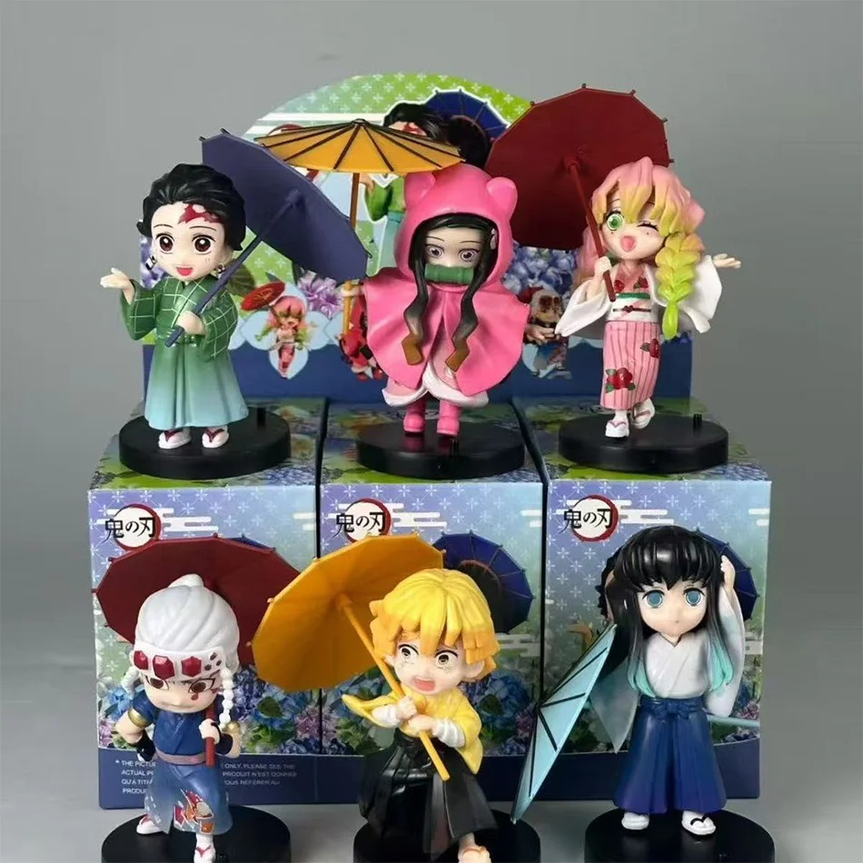 New Style Demon Slayer Figure Plum Rain Series Kochou Shinobu Tomioka Giyuu Kanroji Mitsuri Toy Gift view 3