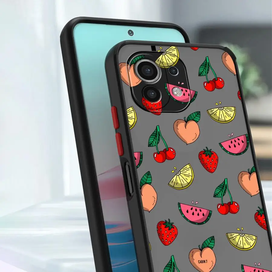 Fruit Lemon Cherry Phone case for Xiaomi Redmi 9 9A 9i 9C 9T 10 2022 10C 10A 12C 12 4G K40 Pro soft funda cases