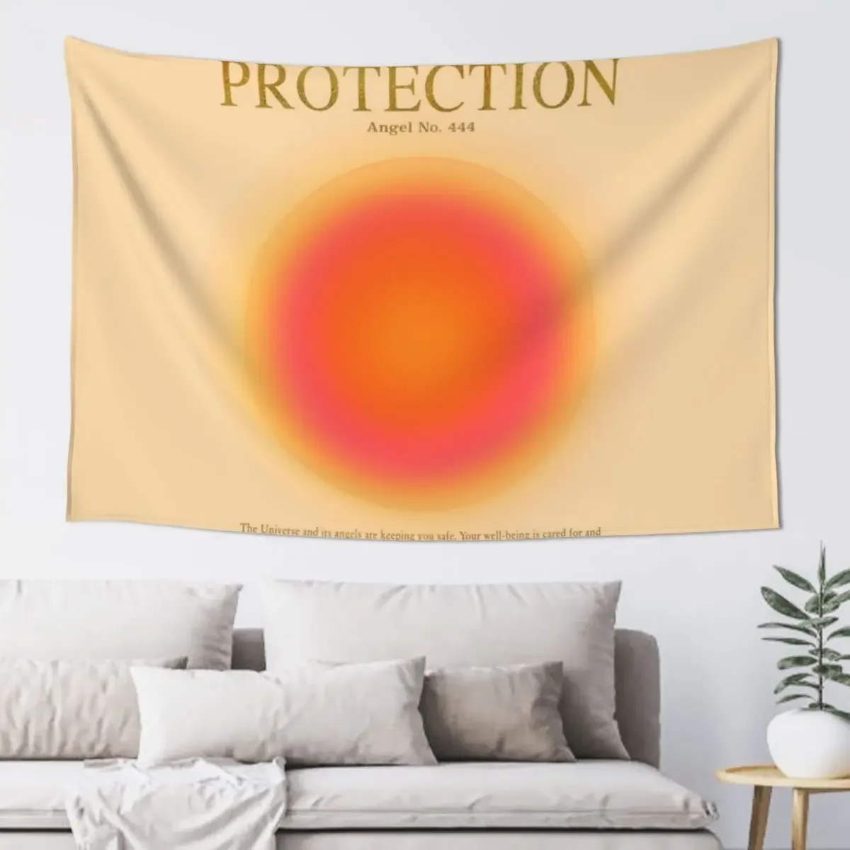 

Gradient Angel Numbers: Angel Number 444 - Protection Tapestry Room Decorations Decoration Bedroom Outdoor Decor Tapestry