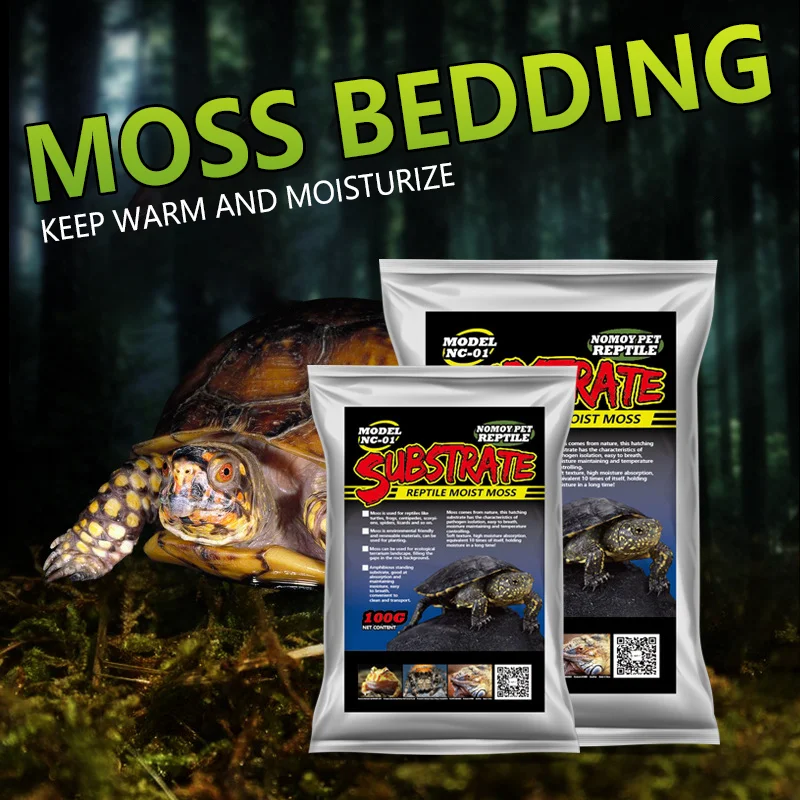 500g Dry Moss Natural Turtle Climbing Pet Lizard Bedding Insulation Moisturizing Bedding for Breeding Box Natural Moss