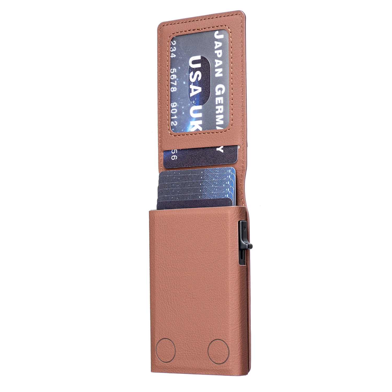 الأعمال الفاخرة تنقش خط المغناطيسي بو الجلود المحفظة حامل بطاقة حقيبة للرجال والنساء للصدمات غطاء مسنده سليم